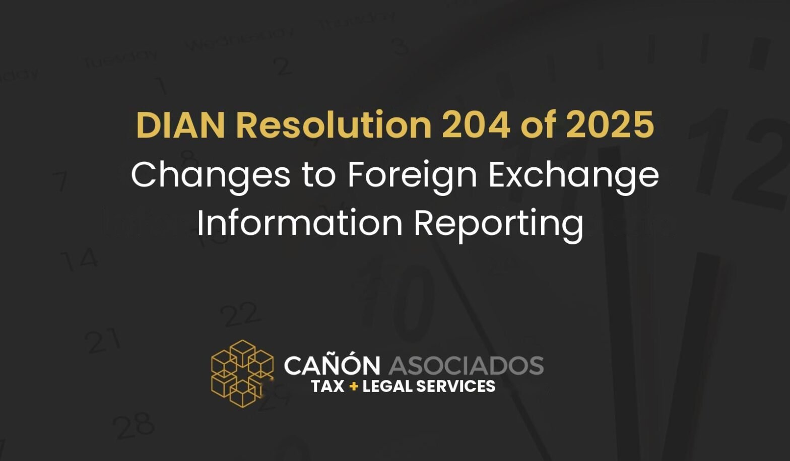 Changes to Foreign Exchange Information Reporting – DIAN Resolution 204 of 2025