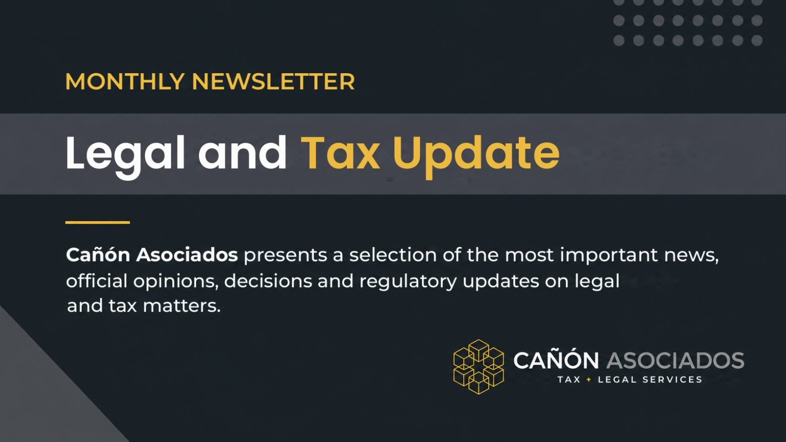 Legal and Tax Update – September 2026