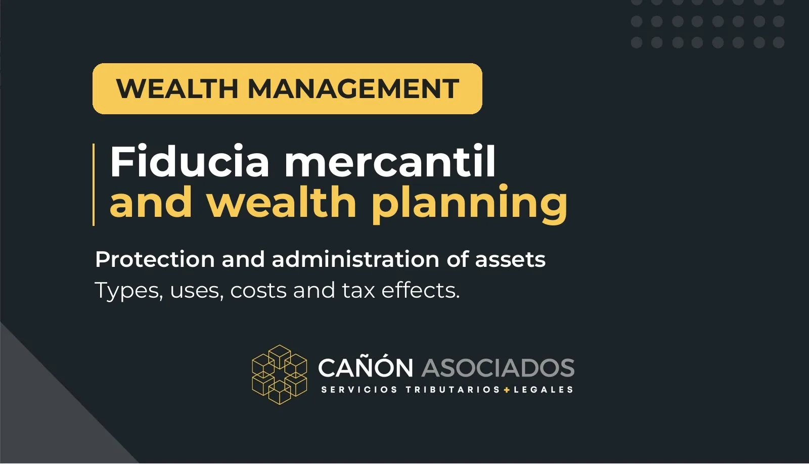 Fiducia mercantil in Colombia: commercial trust for family wealth planning
